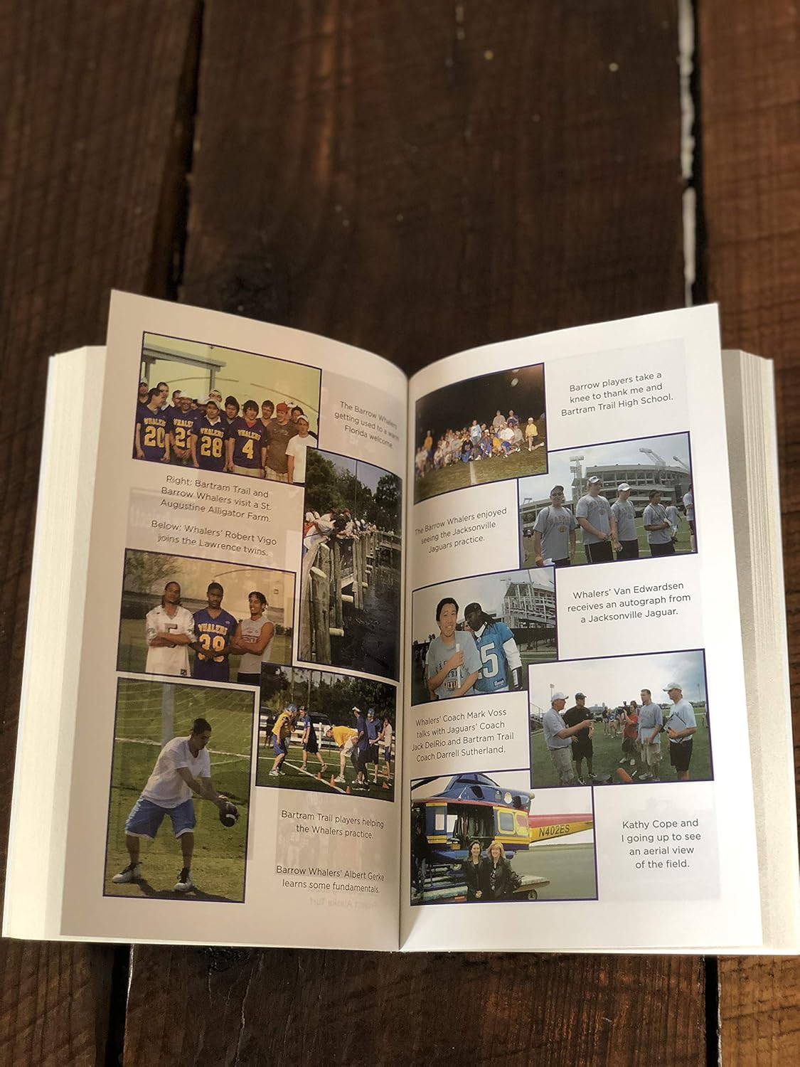 Pages from Northern lights with images on what happens during the book.